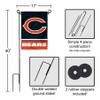Chicago Bears C Logo Garden Flag with Stand Holder view 3