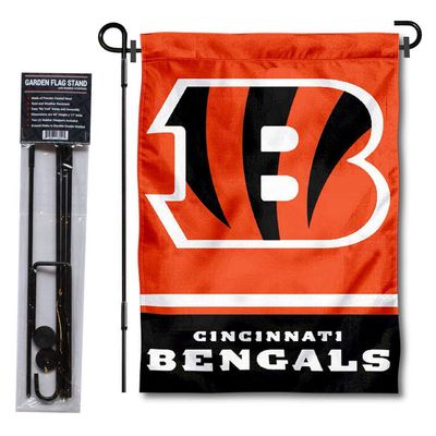 Bengals Garden Flag with Stand Holder