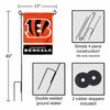 Bengals Garden Flag with Stand Holder view 3