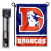 Denver Broncos Throwback Garden Flag with Stand Holder view 1