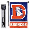 Denver Broncos Throwback Garden Flag with Stand Holder view 2