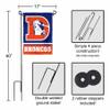 Denver Broncos Throwback Garden Flag with Stand Holder view 3