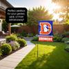 Denver Broncos Throwback Garden Flag with Stand Holder view 4