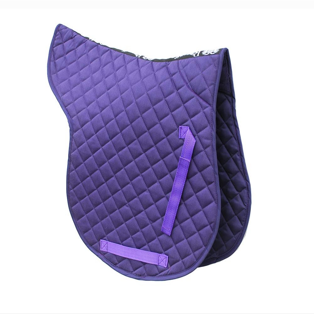 Rhinegold Cotton Quilted Numnah - Full - Purple