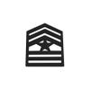 US Army ROTC Black Metal Pin On Rank (E9 Sergeant Major) view 1