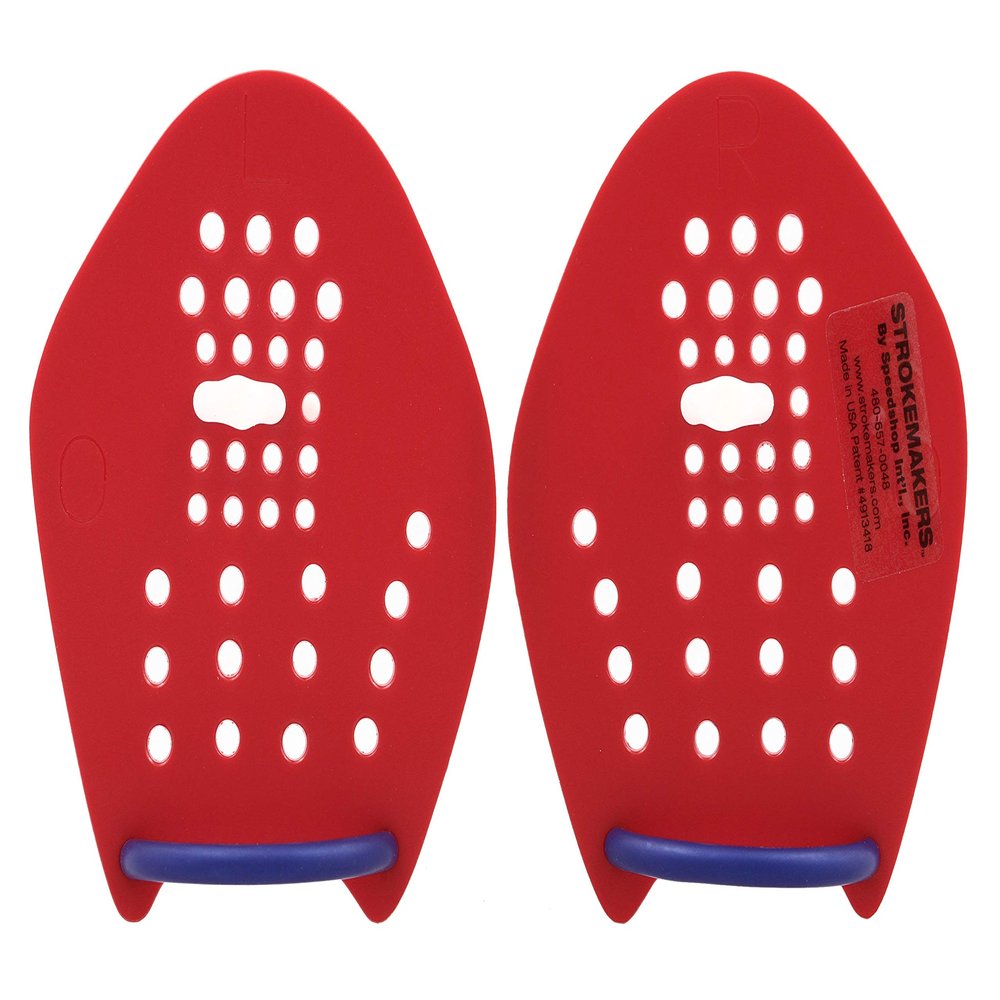 Strokemakers by Speedshop Int'l Swimming Hand Paddles for Swim Training - The Original Stroke Technique Paddle (Size 0, RED)