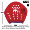 Strokemakers by Speedshop Int'l Swimming Hand Paddles for Swim Training - The Original Stroke Technique Paddle (Size 0, RED) view 2