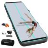 AKSPORT Air Mat Tumble Track Gymnastics Tumbling Mat Inflatable Floor Mats with Air Pump for Home/Tumble/Gym/Training/Cheerleading/Parkour 10/13/16/20/23/26/29/33ft (mint green-black, 500x150x15cm) view 1