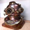 QUICK FALCON TRADER . 18" Boston Antique Diving Helmet U.S Navy Mark V Scuba Divers Helmet with Base view 1