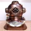 QUICK FALCON TRADER . 18" Boston Antique Diving Helmet U.S Navy Mark V Scuba Divers Helmet with Base view 2
