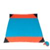 Ticket to the Moon Beach, Travel and Picnic Blanket - Fair Trade and Handcrafted for Outdoor Use, Premium Parachute Silk, Incl. 4 Corner Pockets, Simple and Quick Set-Up - Aqua/Orange view 1