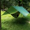 KOSSJAA Camping tarp with Poles Rain Fly Tent Tarp 3m x 3m Lightweight Camping Shelter Hiking Tent Tarpaulin (Green, 300 cm x 300cm(118 x 118 inch)) view 3