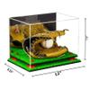 Better Display Cases Acrylic Baseball Glove Display Case with Mirror, Red Risers and Turf Base (A004-RR) view 2