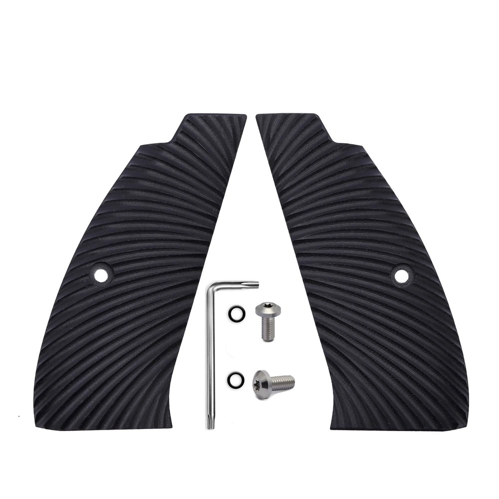 Guuun G10 Grips for CZ-75B Full Size CZ SP-01 Grip Sunburst Texture, Black