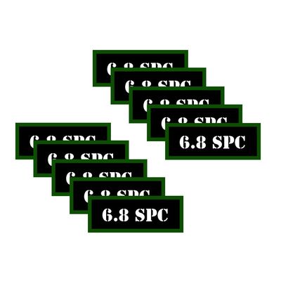 Speed Demon Hot Rod Shop Ammo Can Labels 6.8 SPC Ammunition Decals for 6.8 Special - 10 Pack Adhesive Vinyl 3"x1.15"
