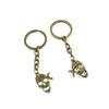 5 Items Keychain Keyring Key Tags Chains Rings Jewelry Bag Charms F4GP3 Pirate Skull view 1