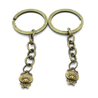 1 Items Keychain Keyring Key Tags Chains Rings Jewelry Bag Charms AA442 Pig Piggy