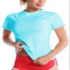 BUBBLELIME 4 Styles Long/Short Sleeve Rashguard for Women UPF 50+ Sun Protection - Basic Short Sleeve_Blue X-Small_BWST002 view 1