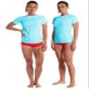 BUBBLELIME 4 Styles Long/Short Sleeve Rashguard for Women UPF 50+ Sun Protection - Basic Short Sleeve_Blue X-Small_BWST002 view 2
