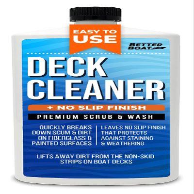Better Boat Deck Cleaner for Non-Skid Strips on Fiberglass, Vinyl, Aluminum and Pontoons, Marine Grade Deck Wash That Won't Strip Wax or Polish