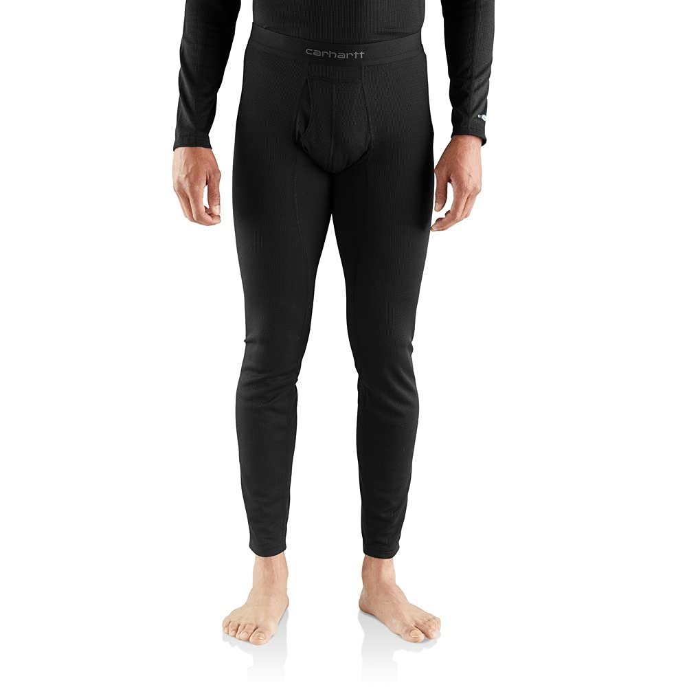 Carhartt Men's Force Midweight Micro-Grid Base Layer Pant, Black, X-Large
