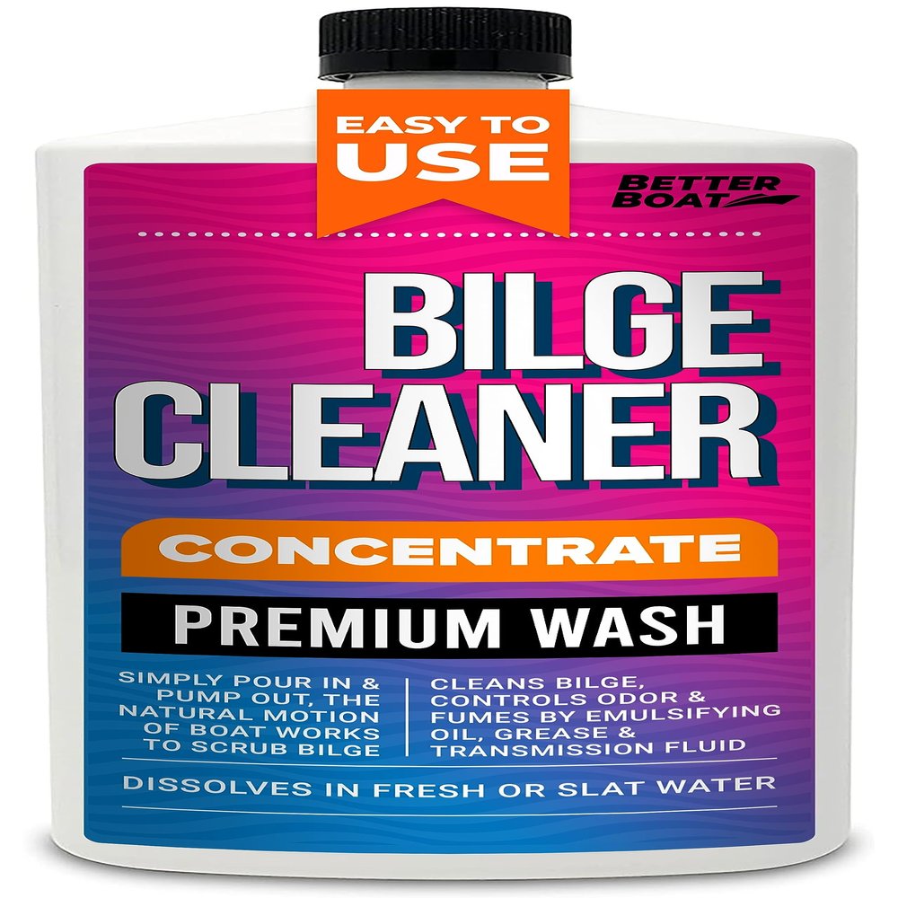Premium Boat Bilge Cleaner, Marine Concentrate for Heavy Duty Cleaning, Removes Grease, Oil, and Fuel, Ideal Boat Soap and Marine Cleaner for Fiberglass Maintenance