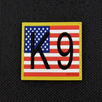 BritKitUSA K9 US Flag 3D PVC Morale Patch - Full Color Patriot Stars & Stripes America