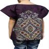 RaanPahMuang Branded Indian Paisley Dashiki Short Sleeve Shirt, 3 Years-6 Years, African Paisley - Indigo Violet view 2