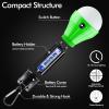 FLY2SKY Portable LED Tent Lamp, Clip Hook Hurricane Emergency Light Bulb, Camping Equipment Lanterns for Hiking, Backpacking Outage, B-CLOSED-HOOK, 4 Packs view 4
