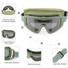 xaegistac Airsoft Goggles, Tactical Safety Goggles Anti Fog Military Eyewear with 3 Interchangable Lens for Paintball Riding Shooting Hunting Cycling (ArmyGreen) view 2