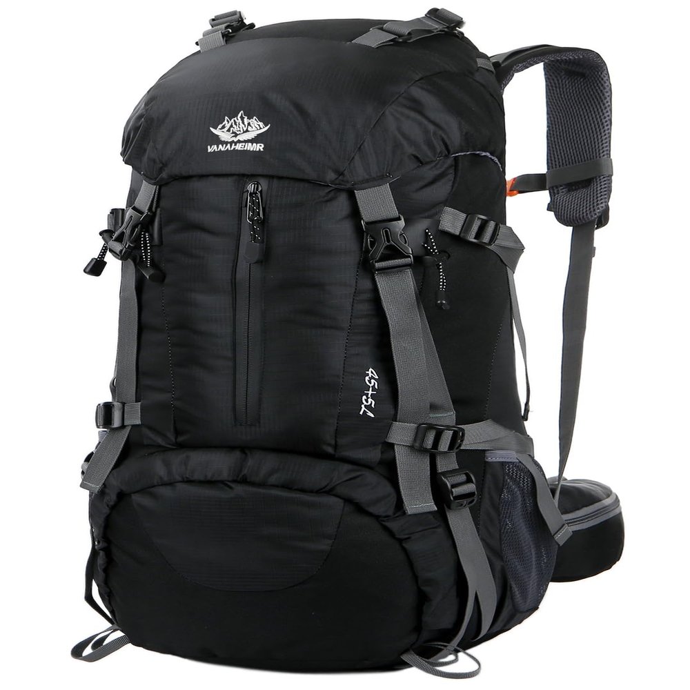 WoneNice 50L(45+5) Waterproof Hiking Backpack - Outdoor Sport Daypack with Rain Cover