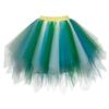Womens Green White Blue Plus Size Puffy Tutu Layered Tulle Petticoat Skirt for Party view 1