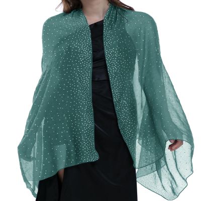 BANETTETA Green Shawls and Wraps for Evening Dresses Shall for Women Dressy Shawls and Wraps for Evening Wear (Dark Green)