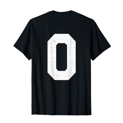 #0 Jersey Uniform Varsity Sports Number T-Shirt