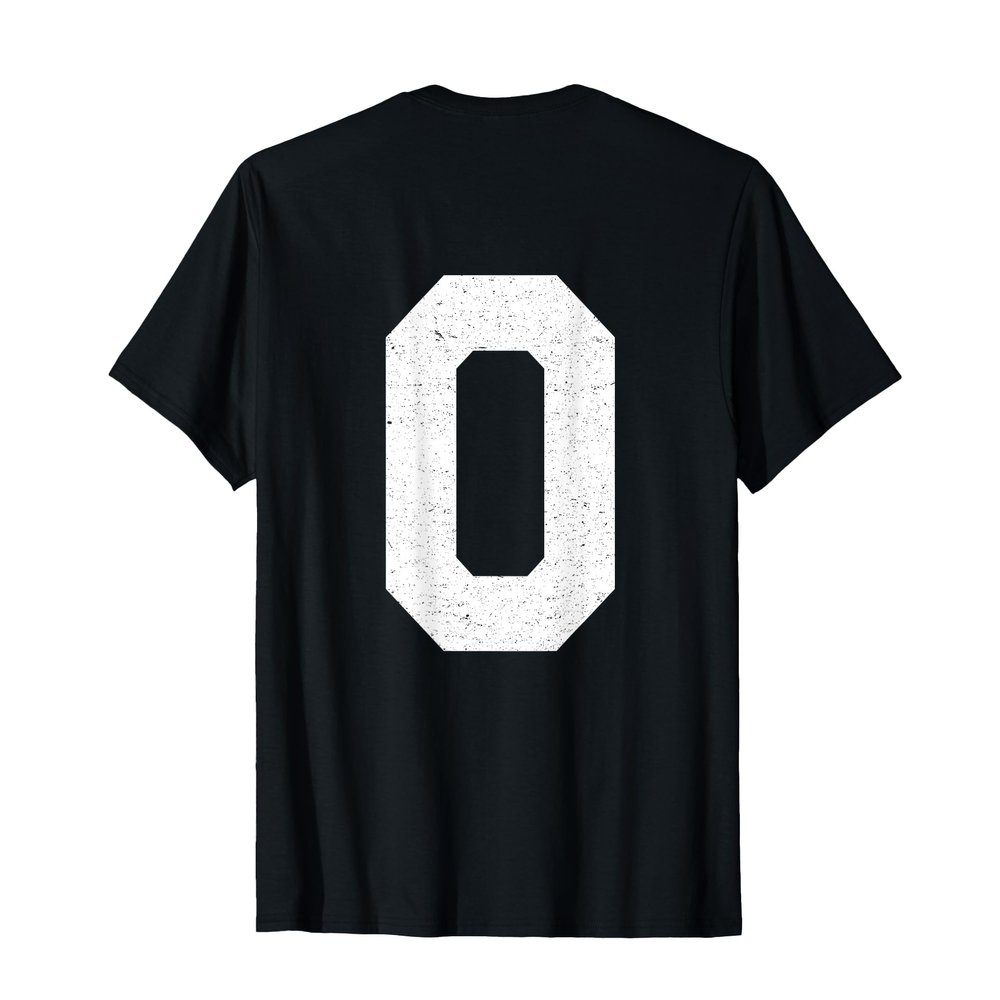 #0 Jersey Uniform Varsity Sports Number T-Shirt