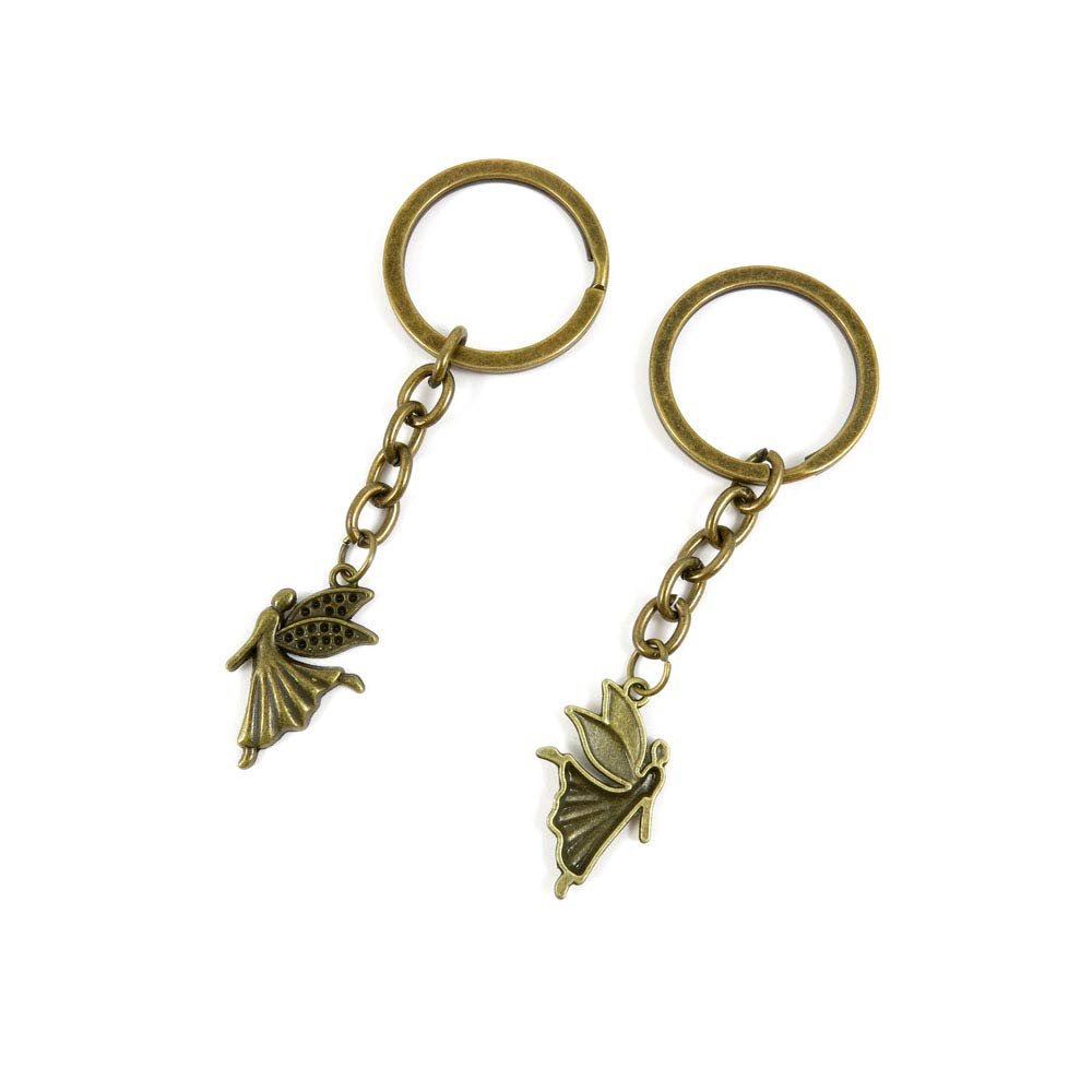 50 Items Keychain Keyring Key Tags Chains Rings Jewelry Bag Charms H2NY2 Elf Fairy
