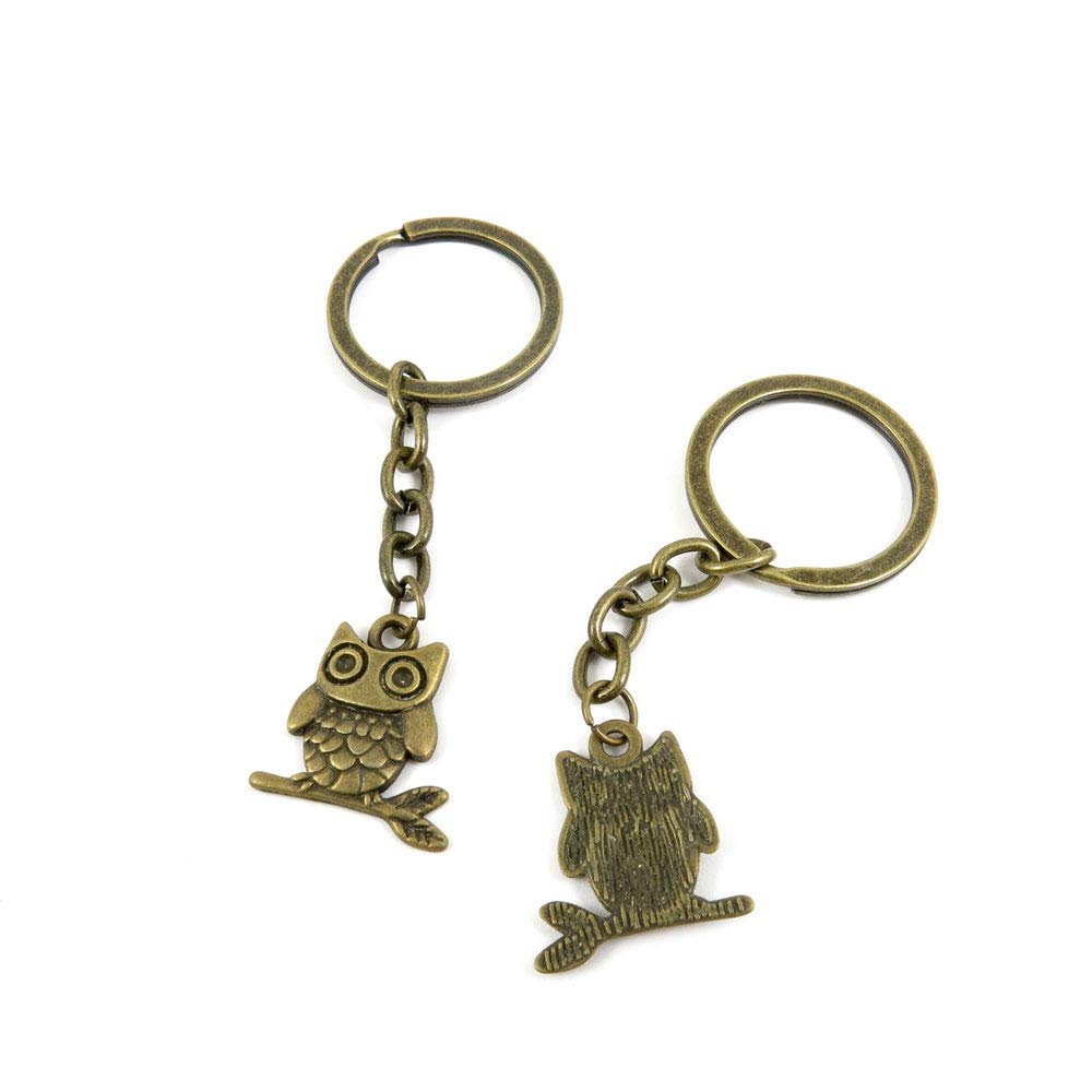 1 Items Keychain Keyring Key Tags Chains Rings Jewelry Bag Charms E4ZW8 Cute Owl