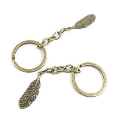 20 Items Keychain Keyring Key Tags Chains Rings Jewelry Bag Charms P5AX0 Feather Plumage Plume
