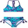 Kanu Surf Girls' Willow V-Neck Bikini Beach Sport 2-Piece Swimsuits, Erin Purple Camo, 8 view 1
