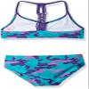Kanu Surf Girls' Willow V-Neck Bikini Beach Sport 2-Piece Swimsuits, Erin Purple Camo, 8 view 2