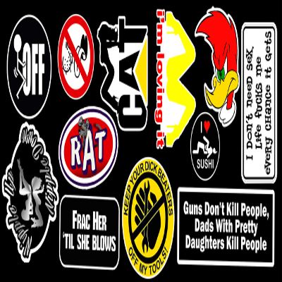 12 Offensive Vinyl Sticker Pack #1