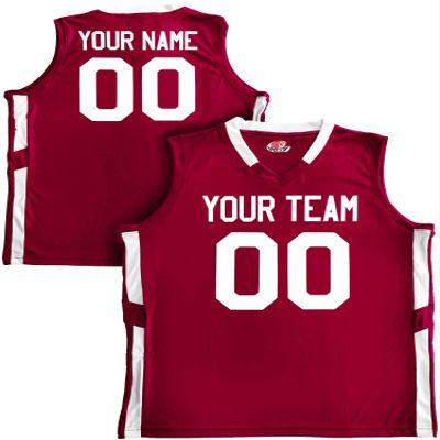 Custom Basketball Jersey Old School Style Cardinal and White Adult Small