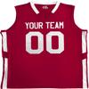 Custom Basketball Jersey Old School Style Cardinal and White Adult Small view 2