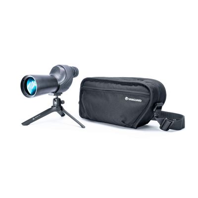 VANGUARD Vesta 350S 12-45x50 Straight Spotting Scope Kit with Soft Bag and Tabletop Tripod