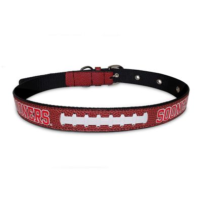 NCAA OKLAHOMA SOONERS PREMIUM DOG COLLAR, LIMITED EDITION, Size Large. Best & Strongest Heavy-Duty Dog Collar!