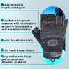 Seibertron Half Finger Padded Palm Lightweight Breathable Climbing Rope Gloves for Climbers, Rock Climbing, Rescue, Adventure, Sailing, Kayaking, Outdoor Sports Black XS view 4