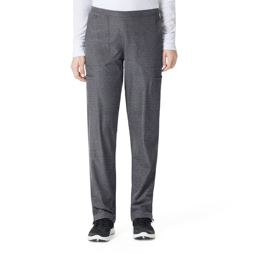 Carhartt Scrubs C52106 Women's Force Modern Fit Twill Straight Leg Pan - Large Tall - Charcoal Heather
