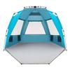 Easthills Outdoors Instant Shader Enhanced Deluxe XL Beach Tent Easy Set Up 4-6 Person Popup Sun Shelter 99" Wide for Family UPF 50+ Double Silver Coating with Extended Zippered Floor Pacific Blue view 1