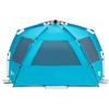 Easthills Outdoors Instant Shader Enhanced Deluxe XL Beach Tent Easy Set Up 4-6 Person Popup Sun Shelter 99" Wide for Family UPF 50+ Double Silver Coating with Extended Zippered Floor Pacific Blue view 2