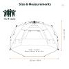 Easthills Outdoors Instant Shader Enhanced Deluxe XL Beach Tent Easy Set Up 4-6 Person Popup Sun Shelter 99" Wide for Family UPF 50+ Double Silver Coating with Extended Zippered Floor Pacific Blue view 4